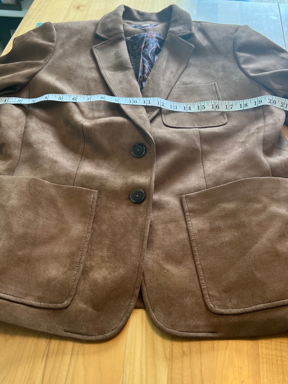 Tommy Hilfiger Faux Suede Blazer in Warm Brown - Picture 5 of 7